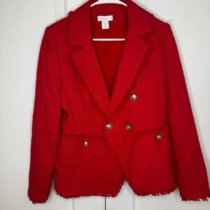 SALE!!! House of Harlow Chic Red Double-Breasted Women's Blazer